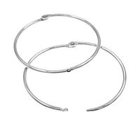 Coideal Lot de 20 anneaux en métal extra larges de 7,6 cm - Anneaux de reliure pour feuilles mobiles, faciles à ouvrir et à fermer, anneaux de rideau de douche circulaires argentés pour rideau, salle