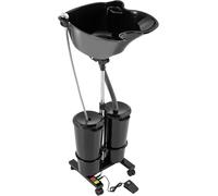 Coiffeur à domicile, lavabo, lavabo portable, salon de coiffure, lavage, bac de shampooing moderne, polypropylène, autoportant, dimensions : 48,5 cm x 37,5 cm x 30 cm