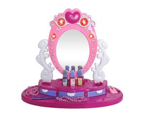 Coiffeuse 1 miroir ensemble avec accessoires version table petit studio de beauté 8674