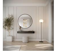 Coiffeuse 2 tiroirs - suspendu - OVARLO - 113 cm - noir
