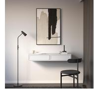 Coiffeuse 2 tiroirs - VELVETO - 110 cm - blanc