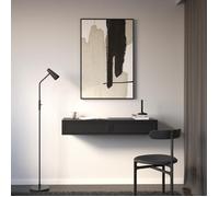 Coiffeuse 2 tiroirs - VELVETO - 110 cm - noir