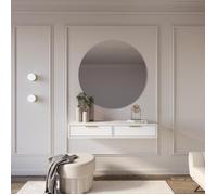 Coiffeuse 2 tiroirs - VENA - 110 cm - blanc