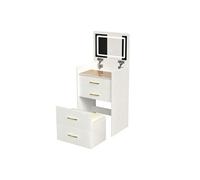 Coiffeuse 3 en 1 avec miroir, petite coiffeuse, coiffeuse 3 tiroirs, coiffeuse de chambre, 60x40x118cm,YubNct