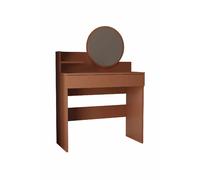 Coiffeuse avec miroir en bois Harmony Mini Round - 90 x 40 x 133 cm - Terracotta