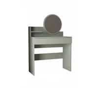Coiffeuse avec miroir en bois Harmony Mini Round - 90 x 40 x 133 cm - Vert