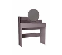 Coiffeuse avec miroir en bois Harmony Mini Round - 90 x 40 x 133 cm - Violet