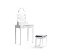 Coiffeuse BELLA avec miroir LED et tabouret