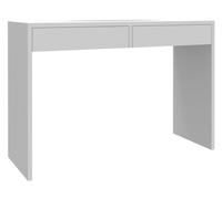 Coiffeuse Blanc mat - Table de Maquillage avec 2 étagères - 115 x 40 x 78 cm