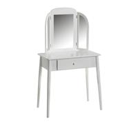 Coiffeuse Dana avec Miroir et 1 tiroir en Bois MDF Blanc