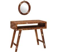 Coiffeuse design marron 90 x 76 x 45 cm Bois massif recy oiffeuses 2025 Nouveau3935451 1parcel