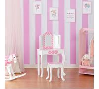 Coiffeuse enfant avec lumiere LED, Teamson Kids, rose/blanc, 60 X 29 X 100