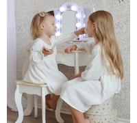 Coiffeuse enfant tabouret & miroir led