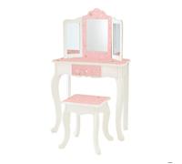 Coiffeuse enfant, Teamson Kids, blanc/rose, 60 X 29 X 100