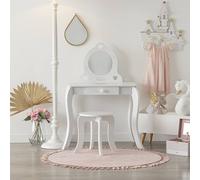 Coiffeuse Et Tabouret Enfant - Demoiselle Blanc TU