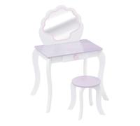 Coiffeuse et tabouret enfant ""Sirène"" L70,5cm blanc - Atmosphera createur d'interieur - Blanc