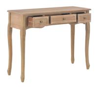Coiffeuse - GAROSA - Table de console Marron - 3 tiroirs - MDF et bois de pin - Design contemporain