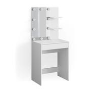 Coiffeuse Isabelle, 60cm avec éclairage LED, Blanc, Vicco 34445