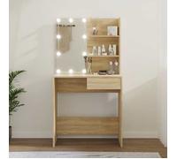 Coiffeuse - MARQUE - Chêne sonoma - 74,5x40x141cm Coiffeuse avec LED chêne sonoma 74,5x40x141cm - bois d'ingénierie 23449