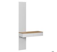 Coiffeuse Melina, 100cm avec 2 tiroirs, Blanc/Chêne, Vicco 57979