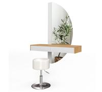 Coiffeuse Melisa, 120cm avec éclairage LED et tabouret, Blanc, Vicco 40873