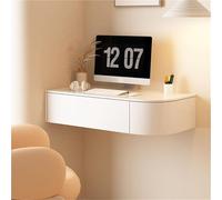 Coiffeuse murale flottante pour chambre à coucher, bureau d'angle (80 x 40,1 x 18 cm) pour organiser vos essentiels de beauté