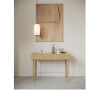 Coiffeuse - NOLIE - 110 cm - debout - avec tiroir - couleur de bois chêne huilé
