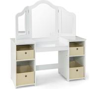 Coiffeuse pour enfants avec miroir amovible et rangement