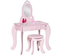 Coiffeuse pour enfants, en bois, 60 cm x 36 cm x 88 cm, pour les enfants de 3 à 6 ans, à monter, bords arrondis pour plus de sécurité