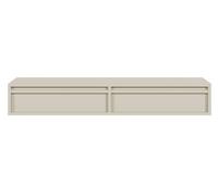 Coiffeuse - SELSEY - EVO - 110 cm - suspendue - 2 tiroirs push-to-open - grège