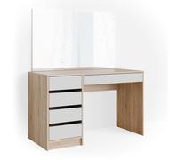 Coiffeuse Sherry, 120cm, Blanc/Sonoma, Vicco 36879