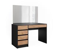 Coiffeuse Sherry, 120x75cm avec miroir, Anthracite/Chêne de force doré, Vicco 52027