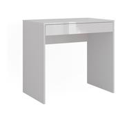 Coiffeuse Sherry, 81.4cm 4 parties, Blanc/Blanc Haute brillance, Vicco 57679