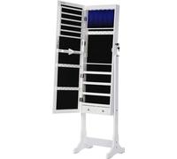 Coiffeuse sur pied avec éclairage LED et miroir, blanche
