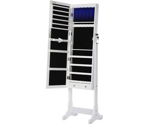 Coiffeuse sur pied avec éclairage LED et miroir, blanche