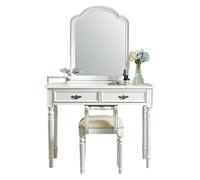 Coiffeuse Table de vanité Set Chambre Maquillage Minimaliste avec Deux armoires Rangement Tableau Commode for Femmes Modernes Table pour Chambre