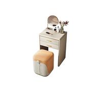 Coiffeuse Vanity Desk Set Ladies Fashion Dresher Chambre à Coucher Moderne Doirée de Organisateur Bijoux avec Miroir, Tabouret Table pour Chambre