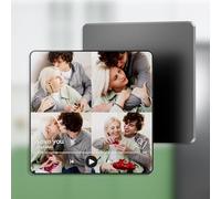 Coiisovd Cadeau de Musique Spotify pour Lui & Elle - Aimant de Réfrigérateur avec Musique, Cadeau Personnalisé pour Femmes, Couples, Amie, Partenaire, Couple, Hommes, Cadeau Photo pour Anniversaire