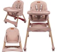 COIL chaise haute pour enfant, chaise bébé 2 en 1, chaise repas, réglable, plateau amovible, antidérapante, 6 à 36/96 mois, harnais 5 points, chaise haute, chaise haute pour bébé, supporte jusqu'à 15 
