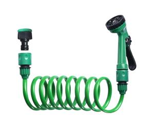 Coil Hose, Retractable Garden Hose, Lightweight Irrigation Tool, Flexible with 5 Spray Modes, Ideal for Boats, RV Cleaning, Yard Watering, House Maintenance, Car Wash, 49.21ft