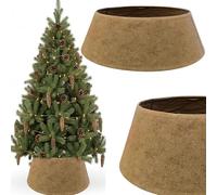 COIL Jupe de sapin de Noël, ovale, rectangulaire, diamètre à partir de 56 cm (Beige, diamètre 68)