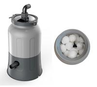 COIL pompe à filtre, pompe à filtre à sable, pompe de piscine installation de filtration, 256 balles de filtre, contenu du réservoir : 10,5l , consommation : 40W, silencieux : 55dB, efficacité : 3800