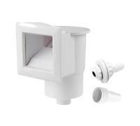 COIL Skimmer d'extérieur pour piscine hors sol avec buse d'entrée et panier à tamis | Skimmer de surface pour piscines | Connecteur 32/38 mm | Blanc | Pour piscines à cadre et à montage rapide