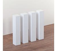 Coin en bois universel 15 x 15 x 112 Pour plinthes intérieur et extérieur, hêtre massiv, blanc verni