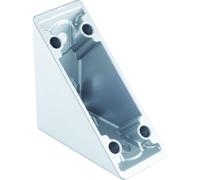 Coin plat de 40x80 cm pour profilés en aluminium, rainure 8, en zinc coulé sous pression