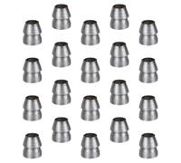 Coins de Marteau Ronds 20 Pièces en Fer Argentés sans Bavure | Remplacement pour Manche de Marteau, Accessoires D'installation, Format Rond, Usage Menuiserie
