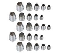 Coins de Marteau Ronds en Fer, Argenté, Lot de 25 Pièces | Accessoires Compacts et Portables, pour Serrage D’outil, Stockage Facile, Poignée Ronde Acier, Anti-jeu