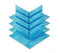 Coins d'Étanchéité Douche PE 14cm Lot de 4 Anti-Fuite(4pc Outside) | Polyéthylène pour haute densité, double face flanelle, adhérence mortier pour forte, anti-fuite , lot de 4