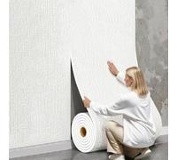 COITROZR Papier Peint Isolant Thermique,Papier Peint Thermique Stickers Muraux Isolation Thermique Colle 5mm Covering Isolation Mural, Imperméable, Pour Le Salon Et La Chambre(White,5000X50X0.5CM)