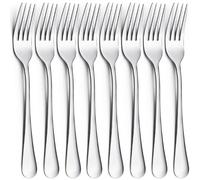 CoKeeSun Fourchettes de Table 8 Pièces, 20.5cm Fourchettes de Table Inox, Fourchette à Dîner en Acier Inoxydable, Finition polie Brillante, Lavables au Lave-vaisselle, pour la Maison, l'hôtel